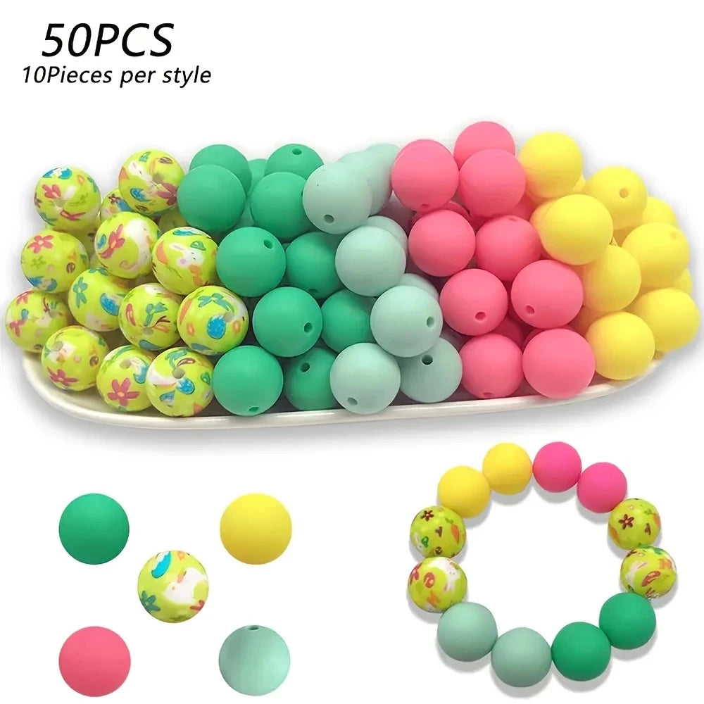 Soft Silicone Floral Beads for Jewelry Making