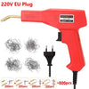 Red plastic welding gun and 800 pieces of hot nails for car and motorcycle repairs