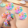 Rainbow Bead Squishy Fidget Ball for Stress Relief