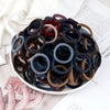 50-Pack Solid Color Elastic Hair Ties for Women & Girls