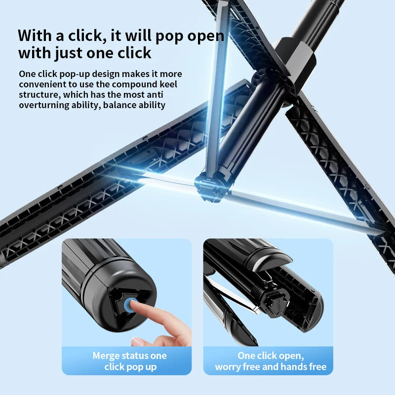 AI Tracking Selfie Stick Tripod with Remote