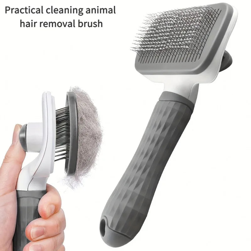 Brosse de toilettage auto-nettoyante pour animaux