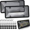 Durable License Plate Frame with Screw Cap Kit