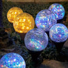 Solar-Powered Cracked Glass Globe Light