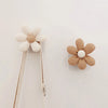 Wooden Flower Wall Hook with Adhesive Backing