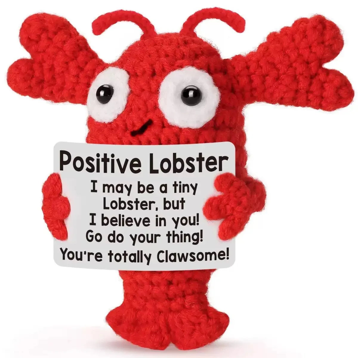 Handmade Crochet Pocket Hug Doll with Custom Message