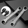 Double-Ended Ratchet Wrench for Refrigeration Valves – 4 Size Options