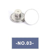 No-Sew Replacement Jeans Buttons - 17mm Metal Snap Buttons