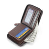 Men's Vintage PU Leather Wallet with Woven Tape Accent