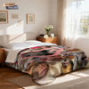 Funny Monkey Print Flannel Blanket – Soft & Cozy Throw