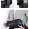 Vintage Leather Men's Clutch Bag with Detachable Waist Strap