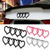 Heart Chain Car Decal – 3D Chrome Emblem for Truck, SUV & Sedan Trunk