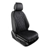 Black breathable Nappa leather seat cover protector for a car seat.