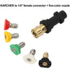 Multi-Color Car Wash Foam Nozzle & Quick Adapter for Karcher Pressure Washers
