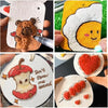 Close-up of three different art projects created using 3D puffy texture painting paper for kids DIY art