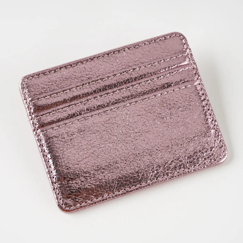 Slim Leather Card Holder with 4 Slots