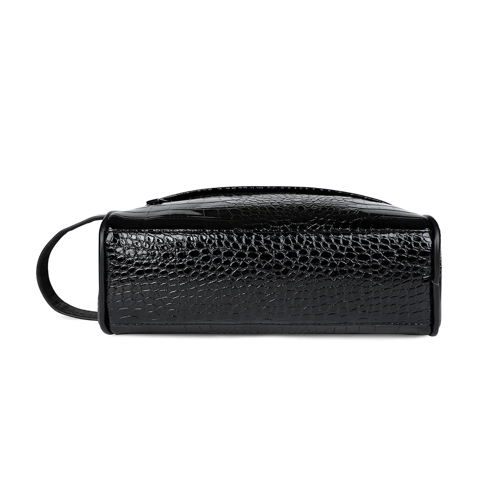 Men's PU Leather Clutch Wallet with Zipper Closure