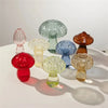 Colorful Glass Mushroom Vase for Hydroponic Plants
