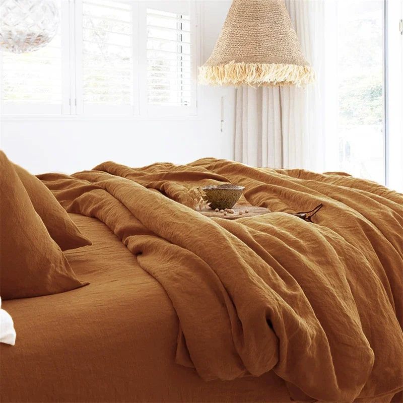 100% French Linen Duvet Cover - Natural, Breathable & Soft