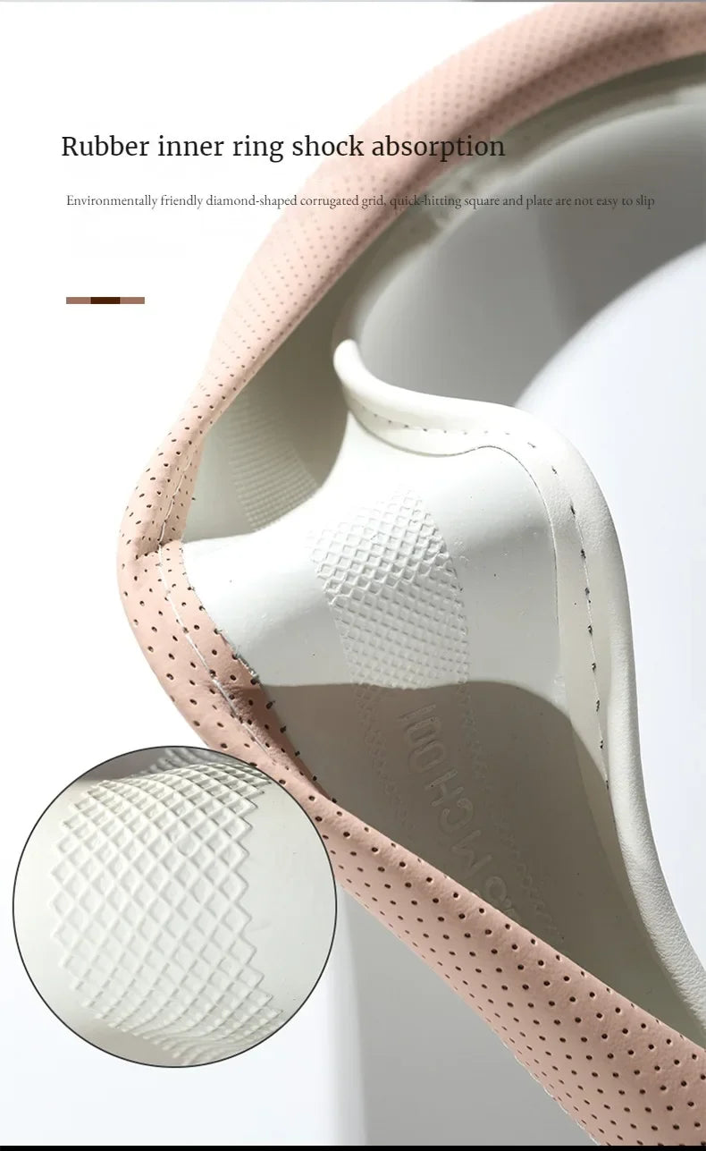 Perforated Nappa Leather Steering Wheel Cover