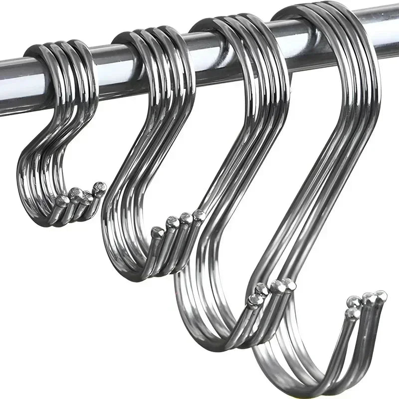 Stainless Steel S Hooks for Kitchen, Bathroom & Organizing