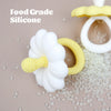 Flower-Shaped Silicone Baby Teether with Easy-Grasp Handle