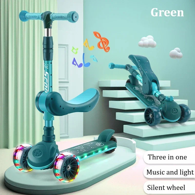 2-in-1 Adjustable Kids Scooter (Sit or Stand)
