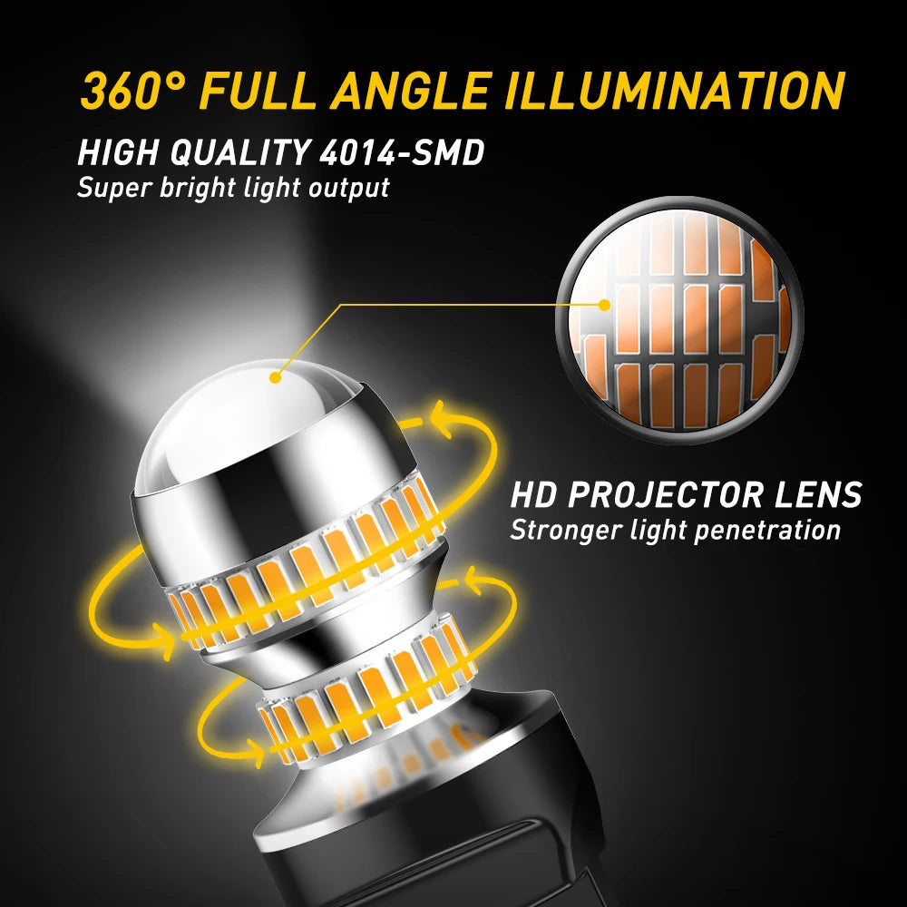 High-Performance LED Car Light Bulbs for Brake, Tail & Reverse Lights