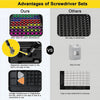 132-in-1 Precision Screwdriver Set with Color-Coded Bits and Magnetic Case