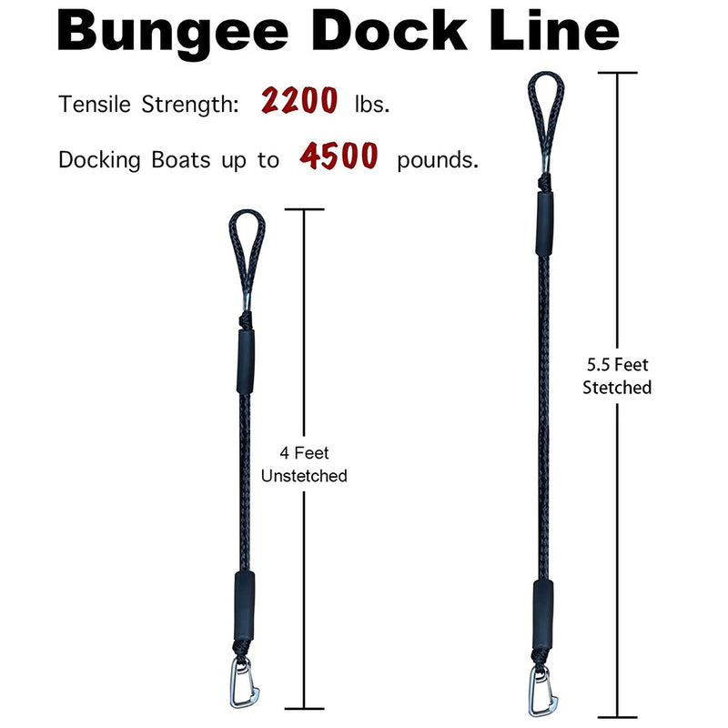 Elastic Marine Dock Lines with Shock Absorption