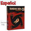 Box of Spanish edition Hombre lobo cards featuring a black silhouette of a wolf