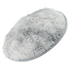 A round, fluffy gray shaggy area rug for home decor.