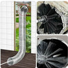 A kit showing a flexible chimney and dryer vent cleaning brush with bristles, displayed against a tiled background.