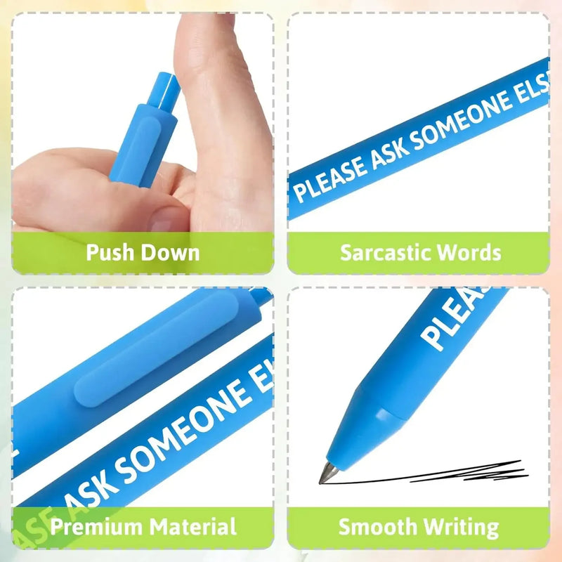 Satirical Quote Ballpoint Pen Set (9-Pack)