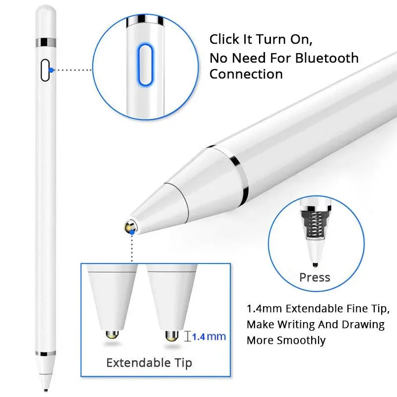 Universal Active Stylus Pen for Tablets and Phones