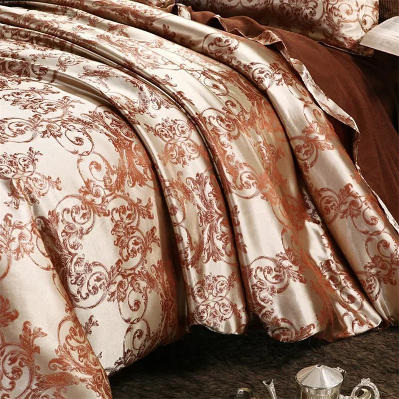 Silver Royal Luxury Duvet Cover Set with Pillowcases