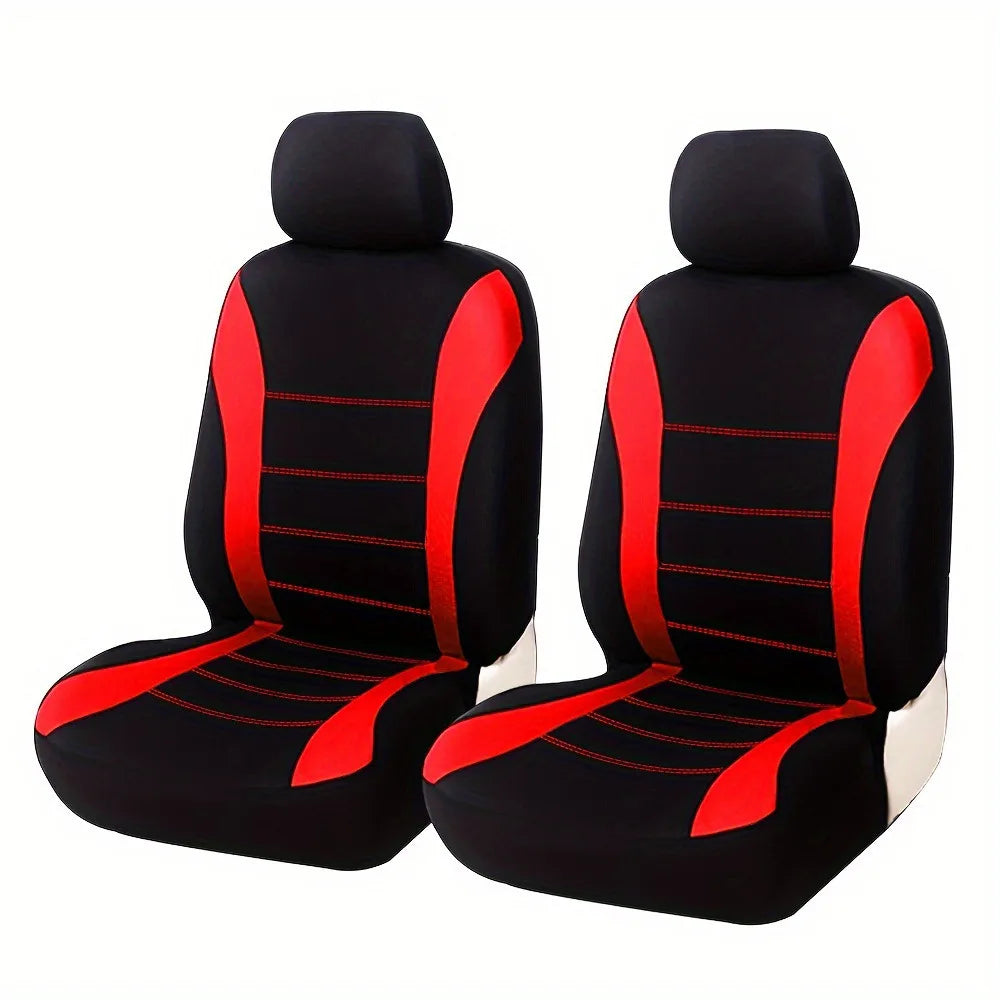 Black and red memory foam seat cushion for car, SUV, truck, or van.