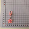 Transparent Floral Keychain with D-Buckle Charm
