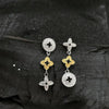 Two-Tone Clover Stud Earrings