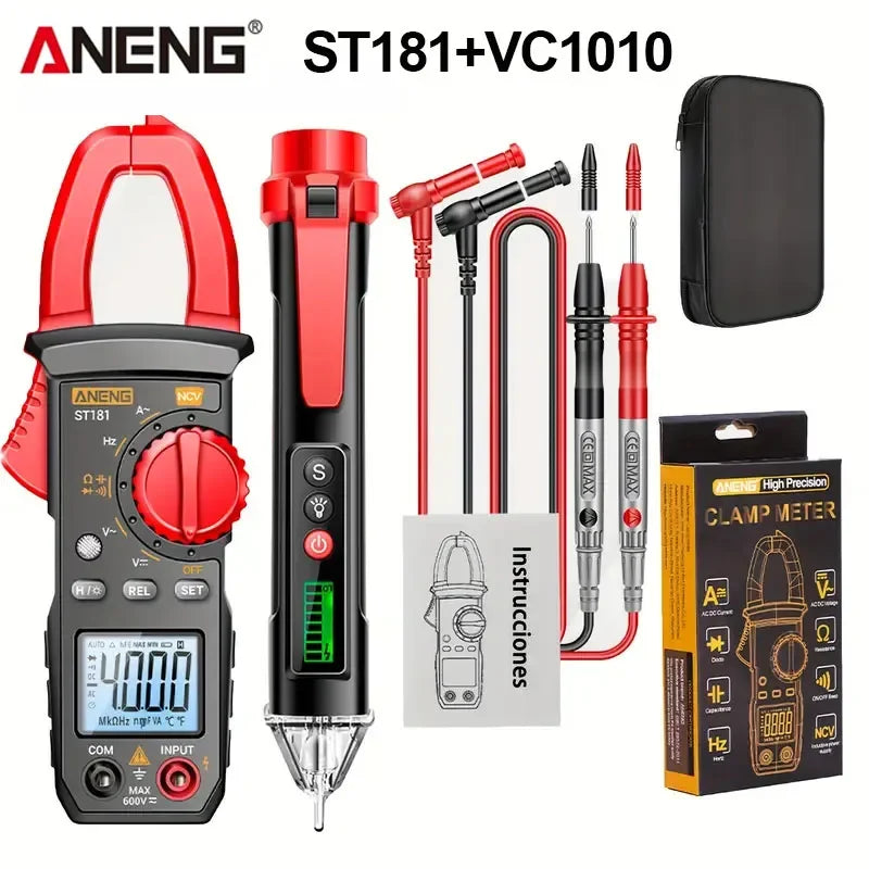 Digital Clamp Meter and Voltage Tester Kit