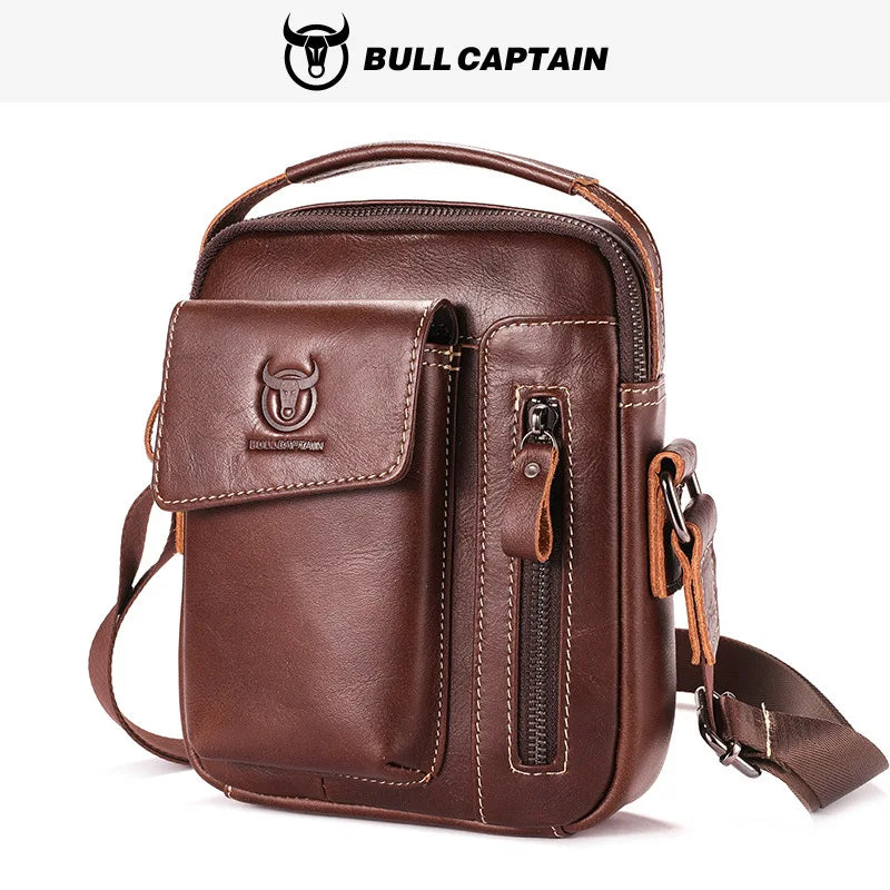 Genuine Leather Crossbody Bag for Men