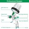 HVLP Gravity Feed Spray Gun Kit with Nozzles & Air Regulator