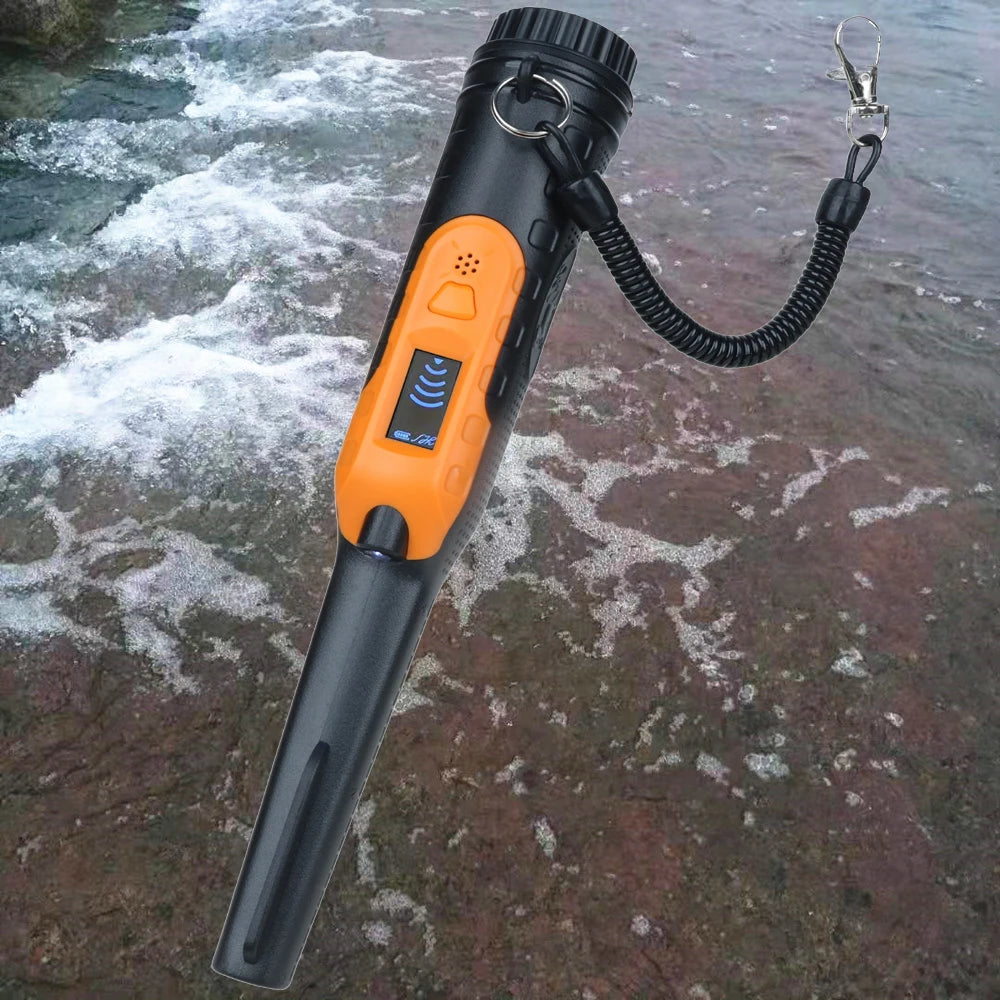 IP68 Waterproof Pinpointer Metal Detector with LED Flashlight