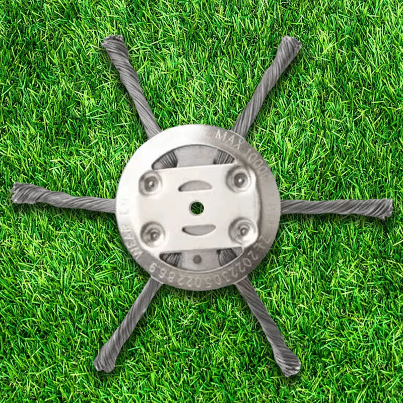 6-Inch Steel Wire Trimmer Head for Grass and Moss Removal