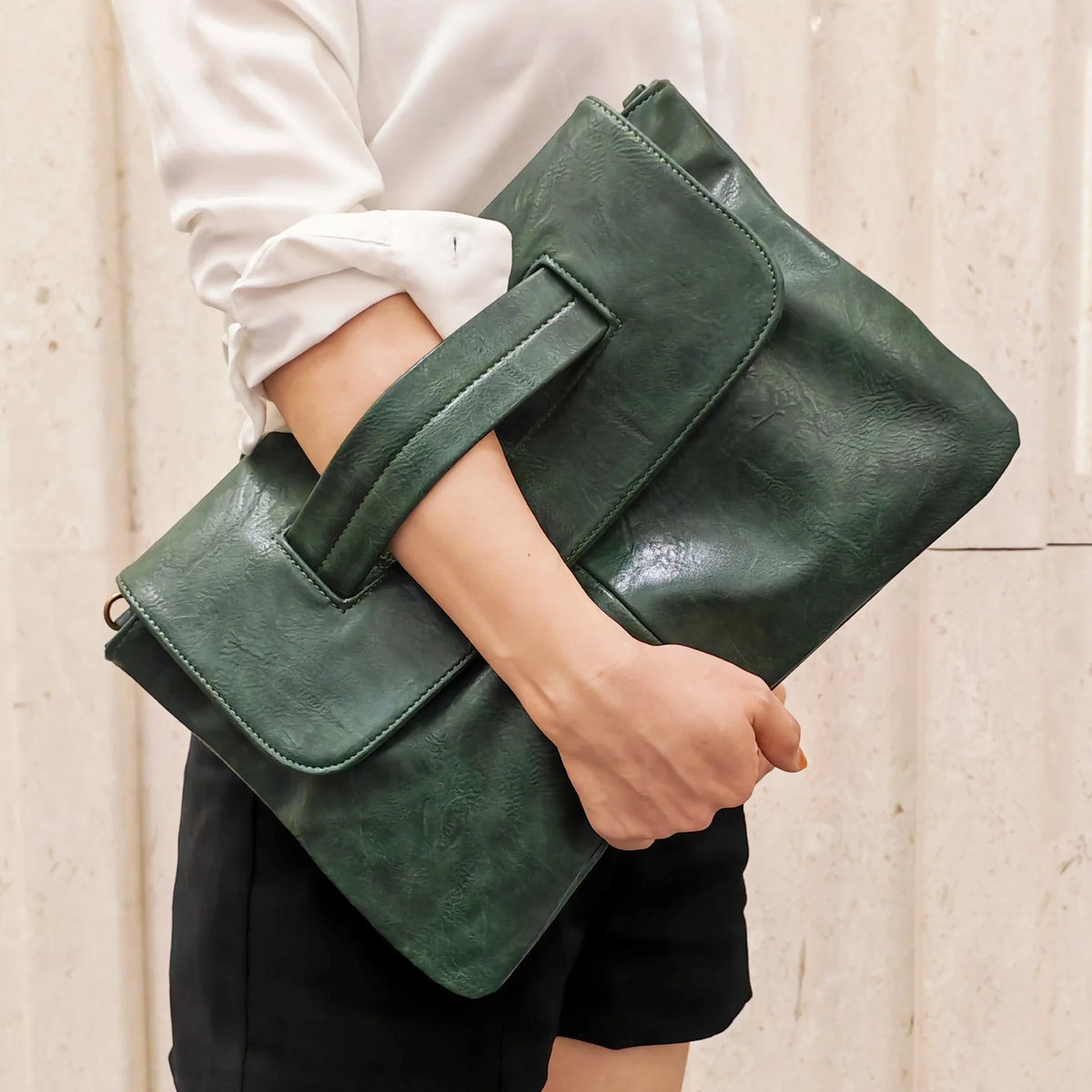 Women's Envelope Clutch Bag with Crossbody Strap