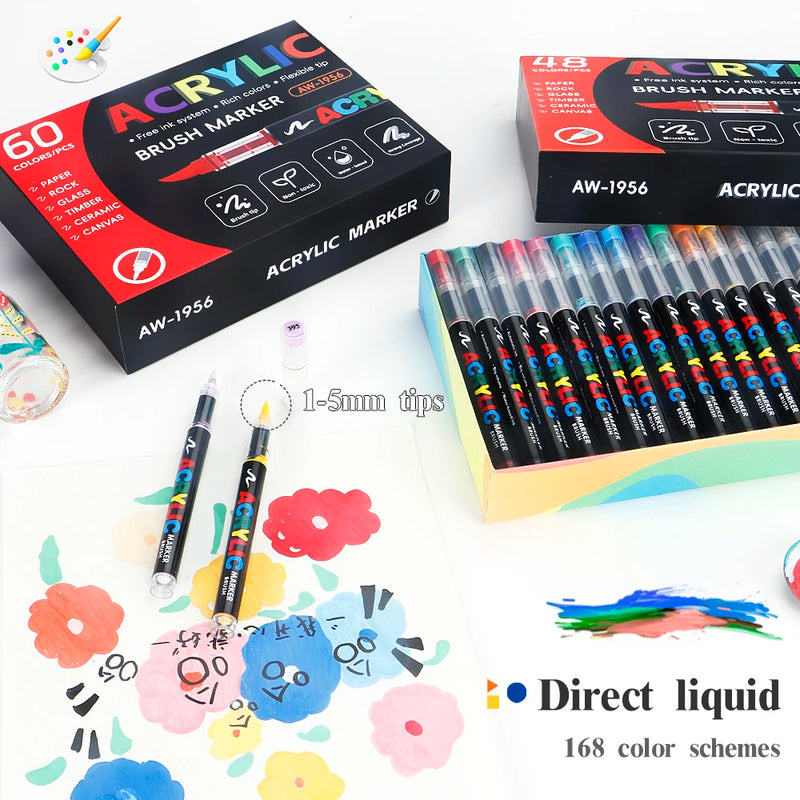 168-Color Acrylic Paint Marker Set