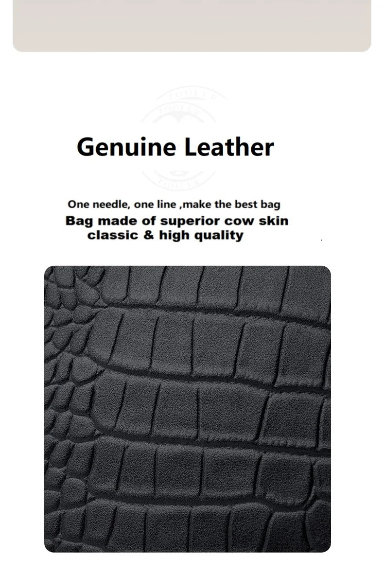 Elegant Genuine Leather Shoulder Bag for Women with Top Handle