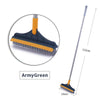 2-in-1 Long Handle Floor Scrub Brush with Removable Squeegee