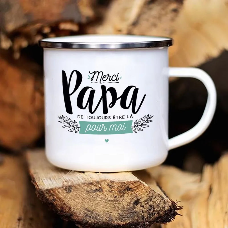 French-Style Enamel Camping Mug
