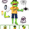 A plush collectible toy of Jeffy in a zombie theme, featuring green skin and yellow clothing.